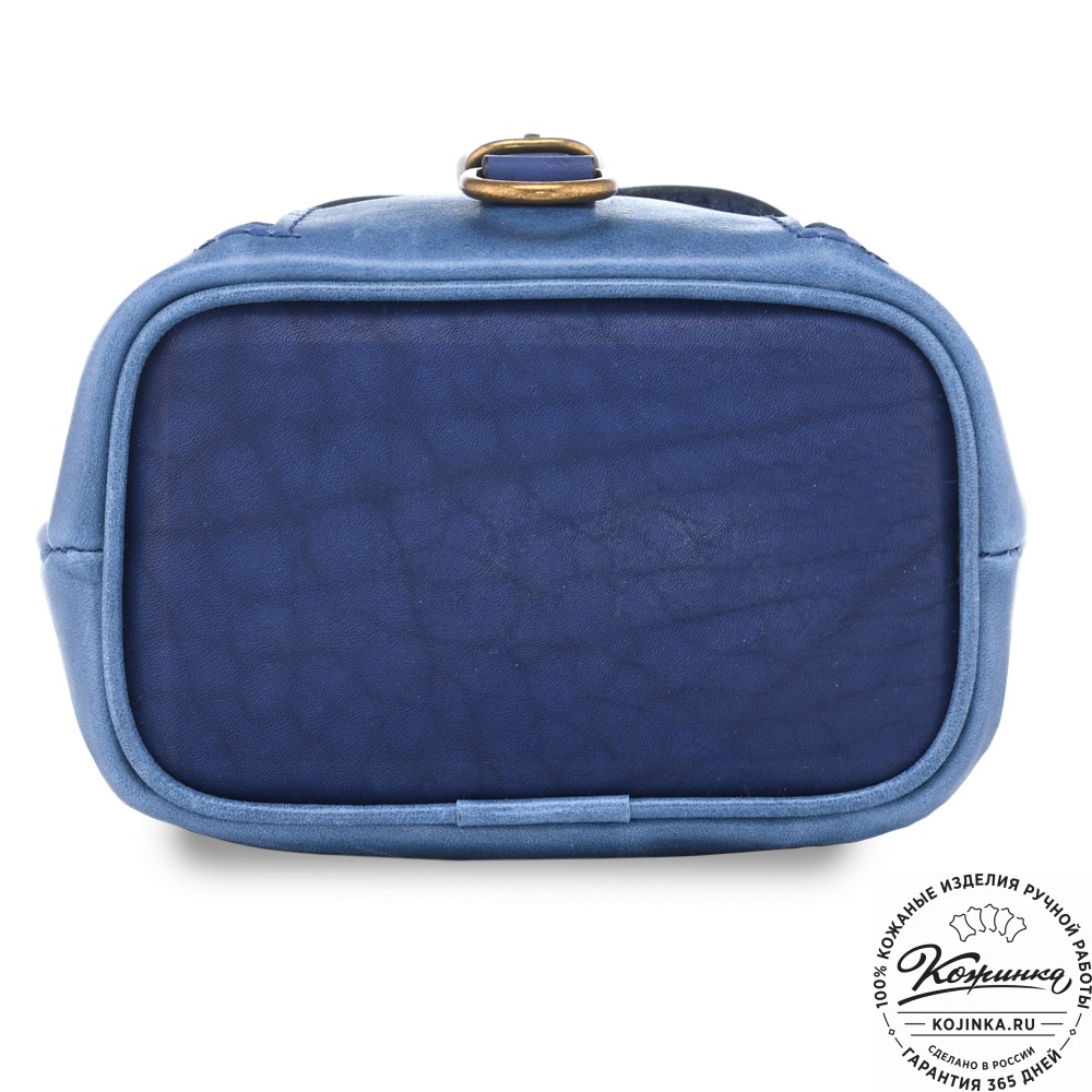 Женский кожаный рюкзак "Колибри" (синий)